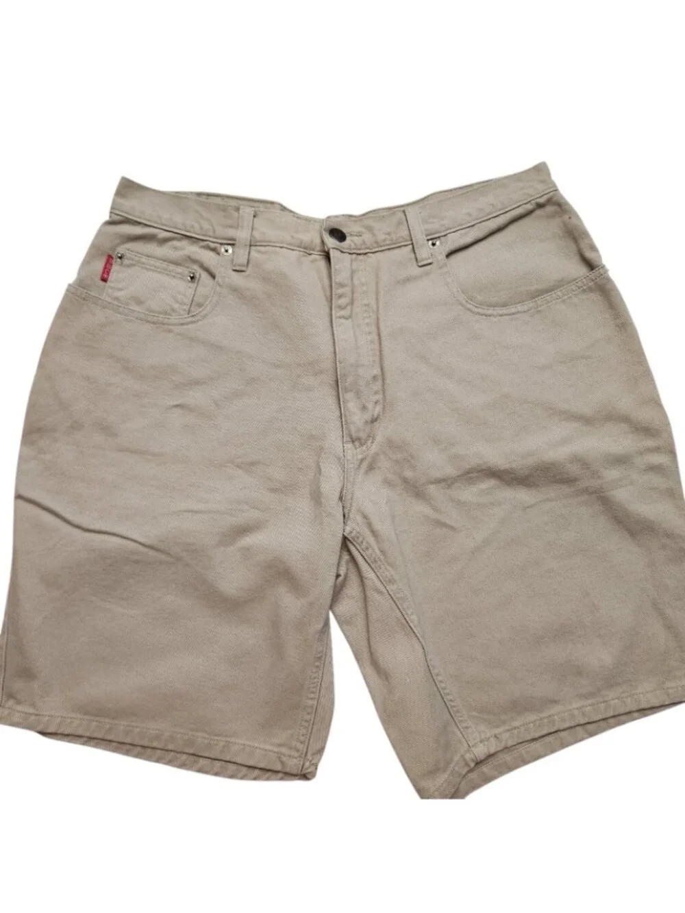 Vintage Mens Bugle Boy Jeans 750 Beige Denim Shorts Size 36